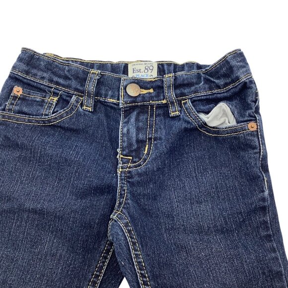 Childrens Place Girls Bootcut Stretch Denim Jeans Blue Size 6 Adjustable Waist - Picture 8 of 11